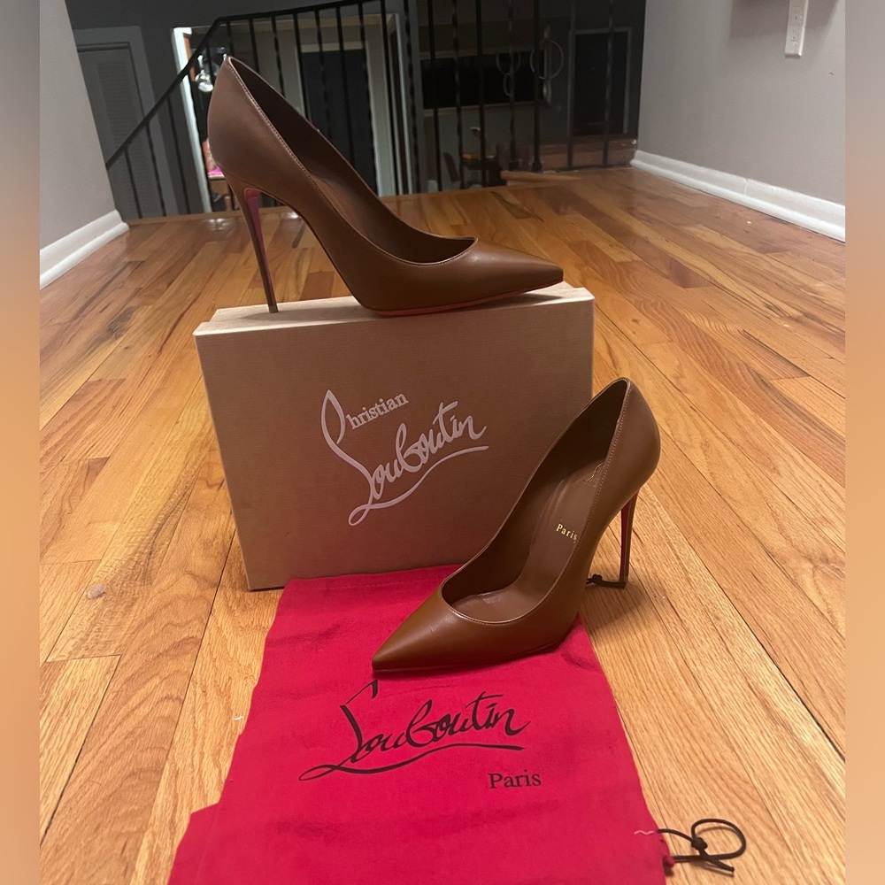 Christian Louboutin Kate 100 Brown/Nude Pump